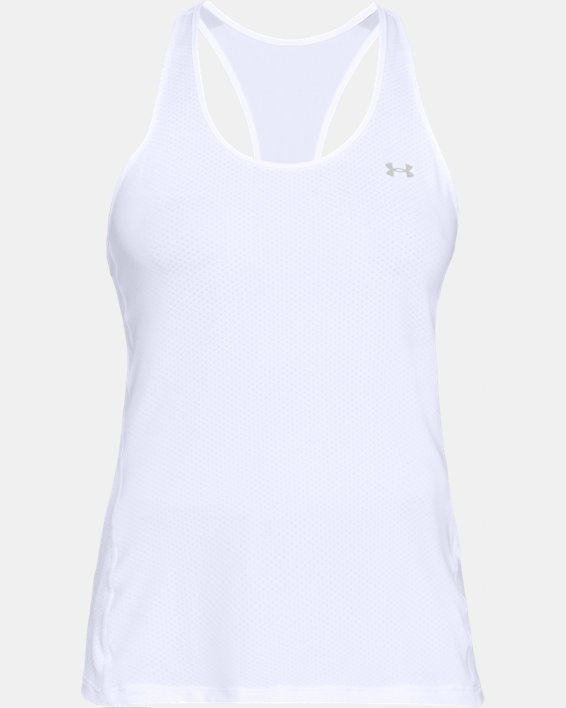 Camiseta sin mangas HeatGear® Armour para mujer, White, pdpMainDesktop image number 5
